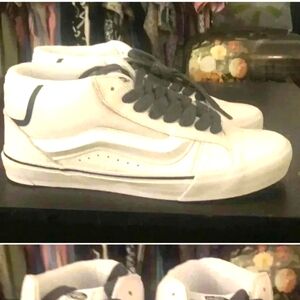 Vans Nu Skool mid white leather men’s size 10.5 NIB
